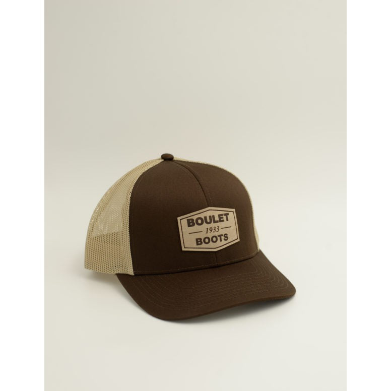 Boulet Mesh Snapback Cap - Brown/Khaki