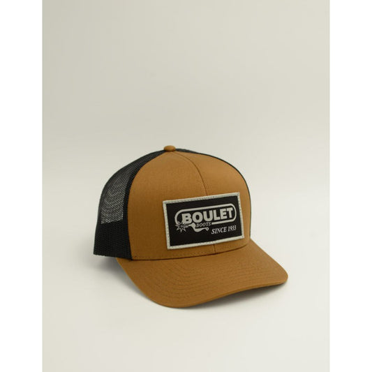 Boulet Mesh Snapback Cap - Caramel/Black