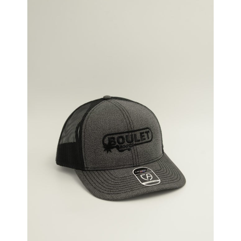 Boulet Mesh Snapback Cap - Black/Black