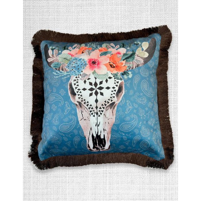 El Paso Velveteen Fringed Pillow Cover- - Irvine Tack &amp; Western Wear