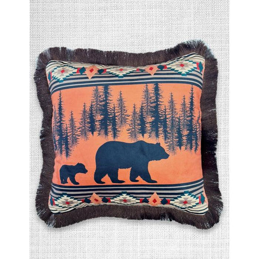 El Paso Velveteen Fringed Pillow Cover- - Irvine Tack & Western Wear