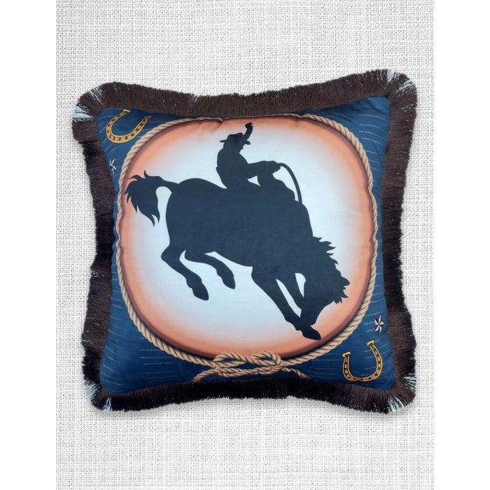 El Paso Velveteen Fringed Pillow Cover- - Irvine Tack &amp; Western Wear
