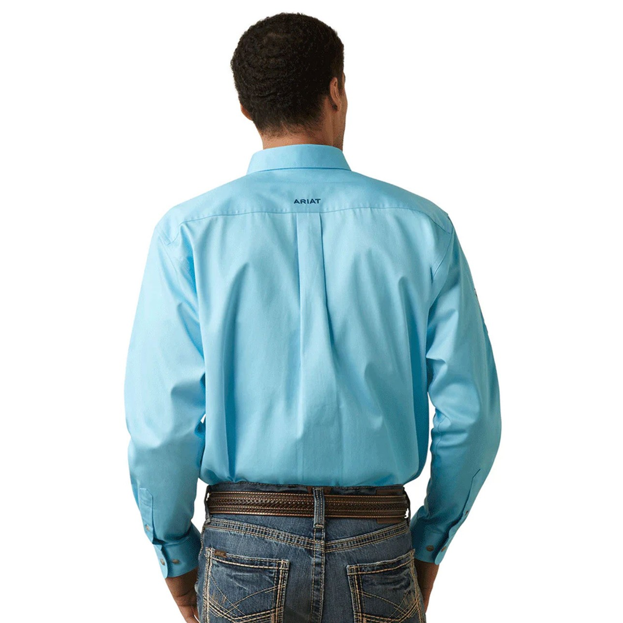 Ariat Men's Team Logo Twill Classic Shirt - Cenote Aqua
