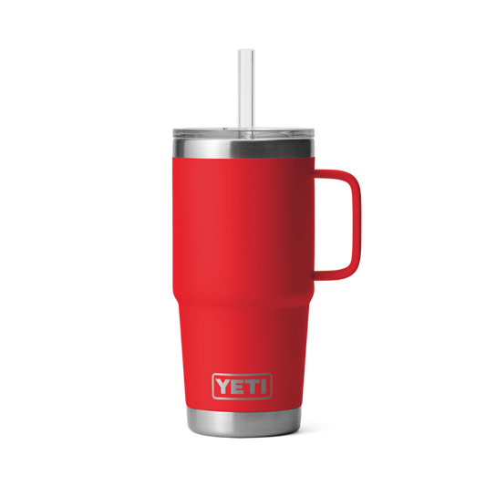Yeti Rambler 739ml Straw Mug w/Straw Lid - Rescue Red