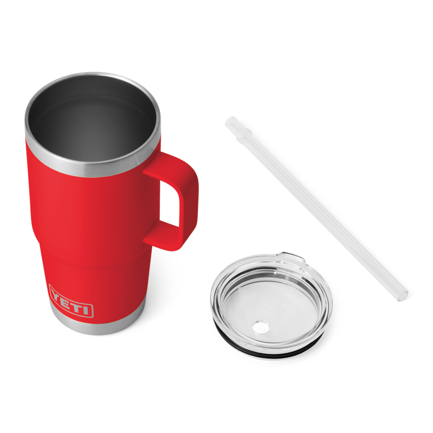 Yeti Rambler 739ml Straw Mug w/Straw Lid - Rescue Red