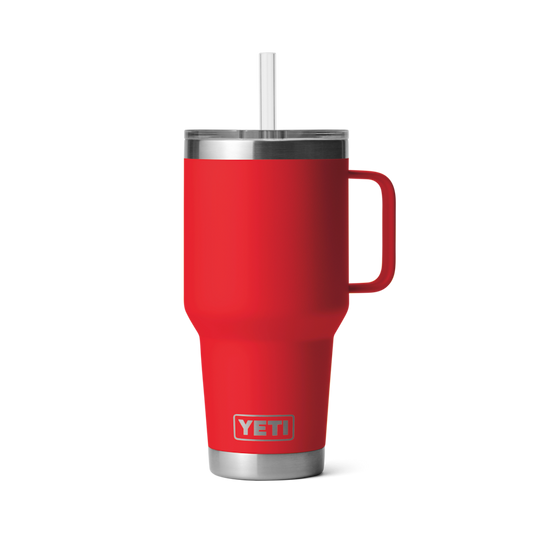Yeti Rambler 1L Straw Mug w/Straw Lid - Rescue Red