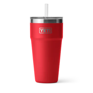 Yeti Rambler 769ml Stackable Pint w/Straw Lid - Rescue Red