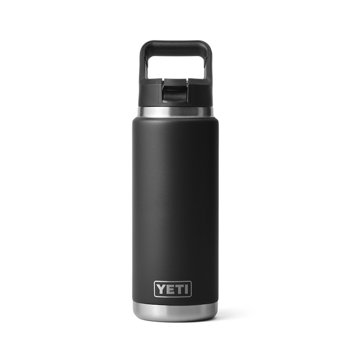YETI Rambler 769 mL Water Bottle with Straw Cap - Black