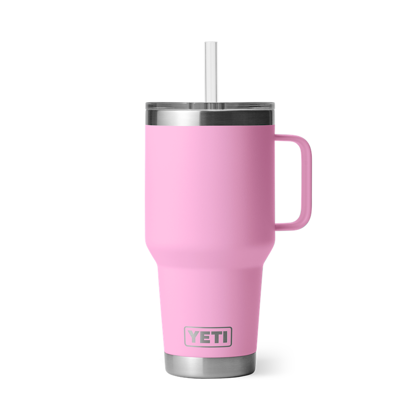 Yeti Rambler 1L Straw Mug w/Straw Lid - Power Pink