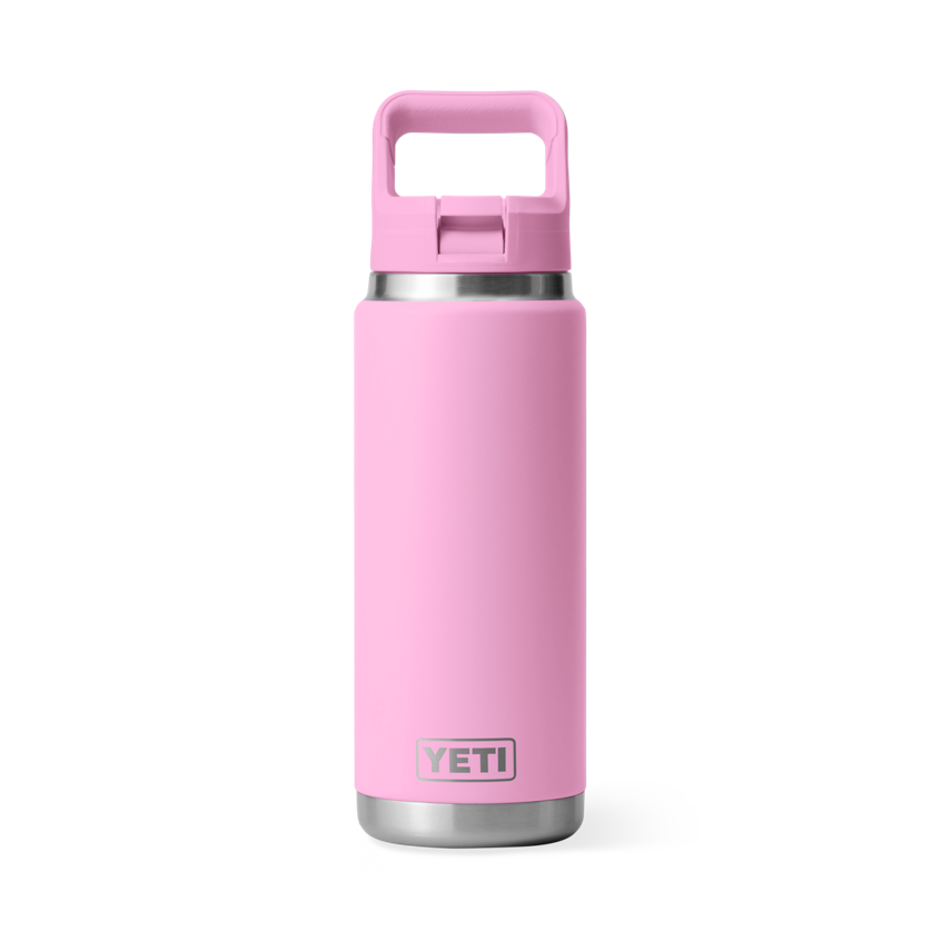 Yeti Rambler 769ml Water Bottle w/Colour-Matched Straw Cap - Power Pink