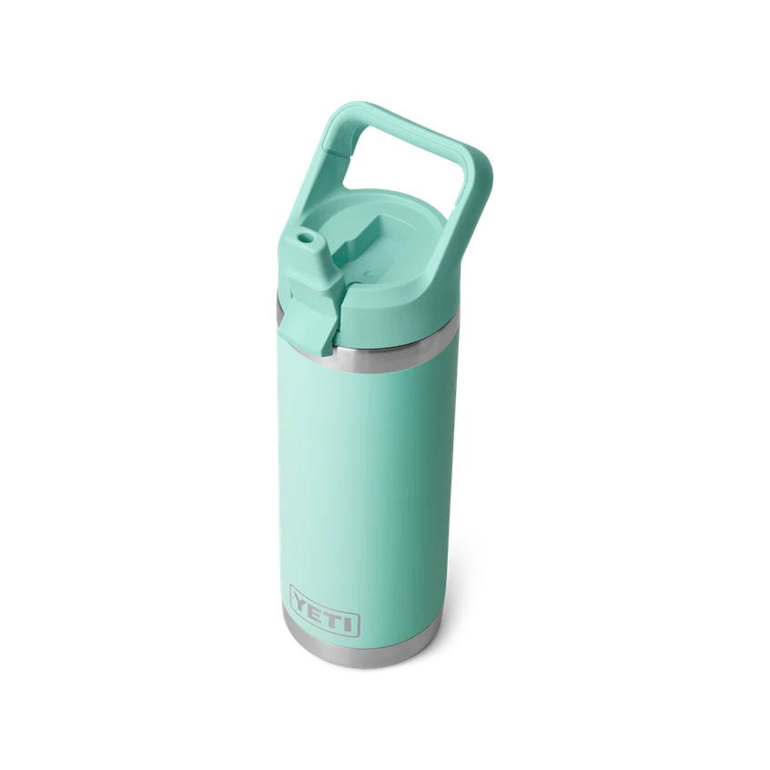 Yeti Rambler 532ml Water Bottle w/Colour-Matched Straw Cap - Seafoam