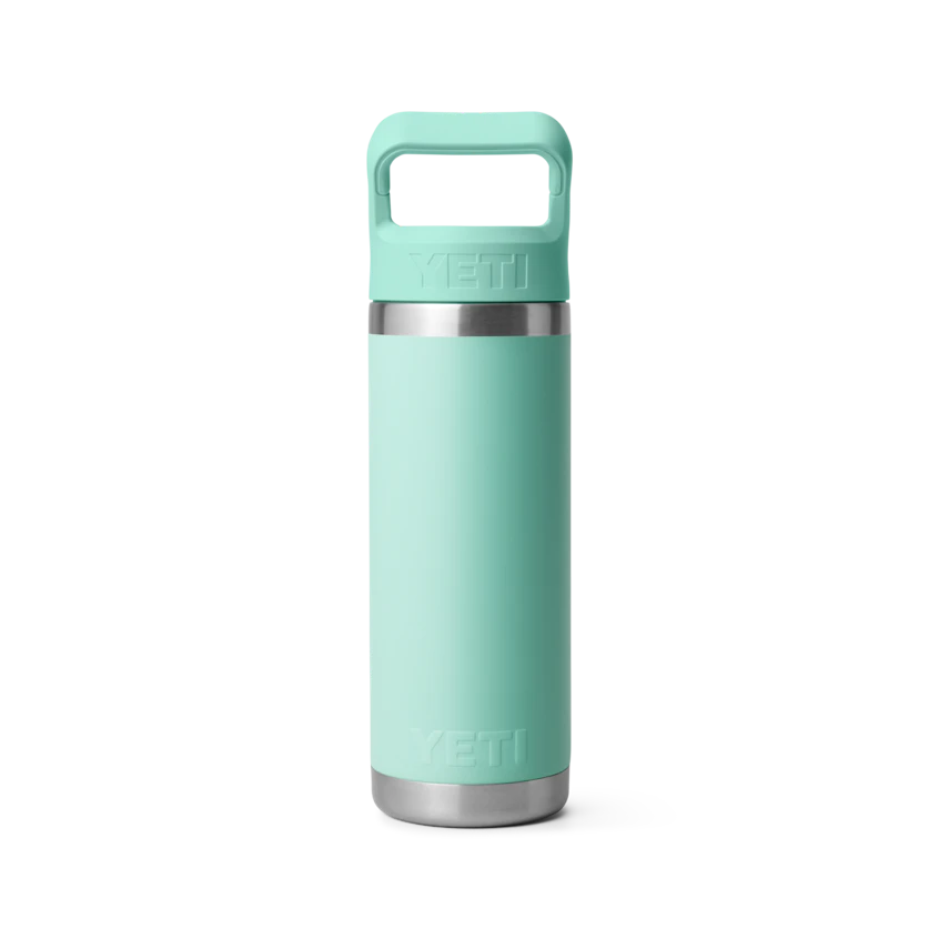 Yeti Rambler 532ml Water Bottle w/Colour-Matched Straw Cap - Seafoam