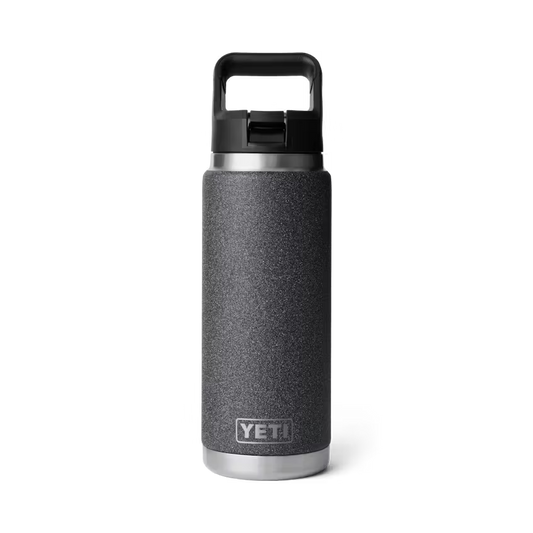 Yeti Rambler 769ml Water Bottle w/Color Match Straw Cap - Blackstone