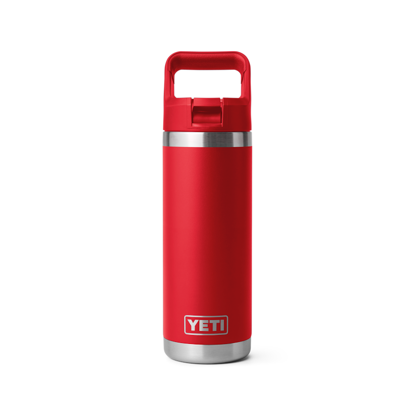 Yeti Rambler 532ml Straw Bottle w/Colour-Matched Straw Cap - Rescue Red