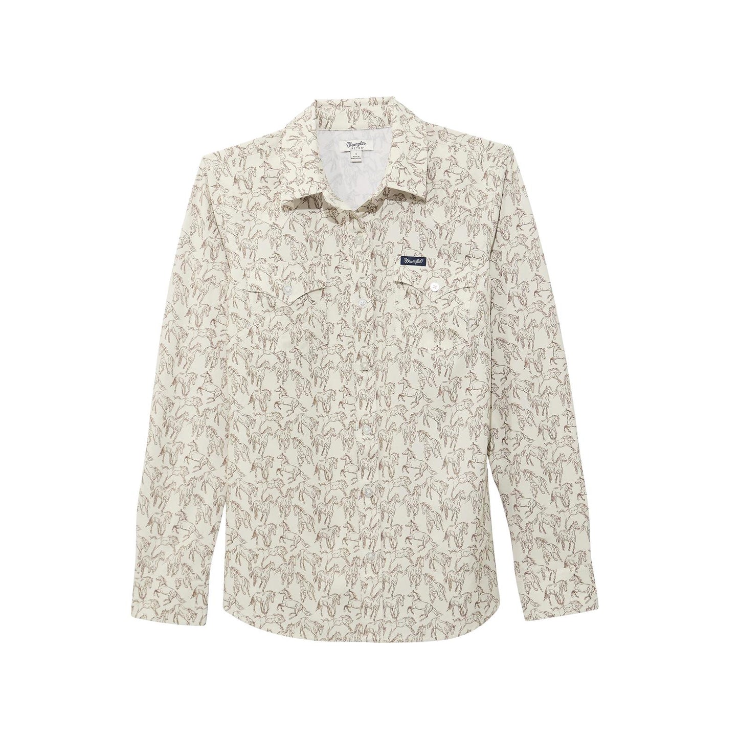 Wrangler Women's Performance Aria Long Sleeve Shirt - White