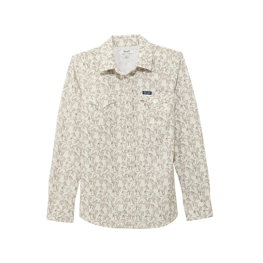 Wrangler Women's Performance Aria Long Sleeve Shirt - White