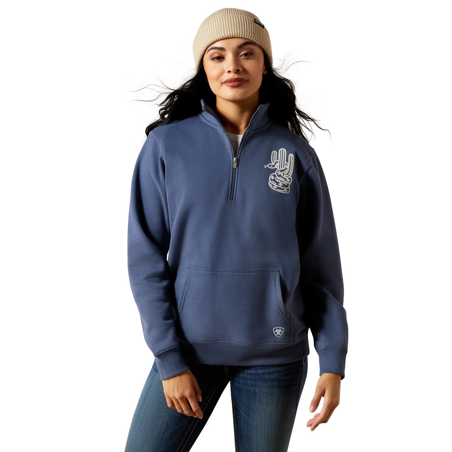 Ariat Women's Vintage Quarry 1/2 Zip Sweatshirt - Indigo
