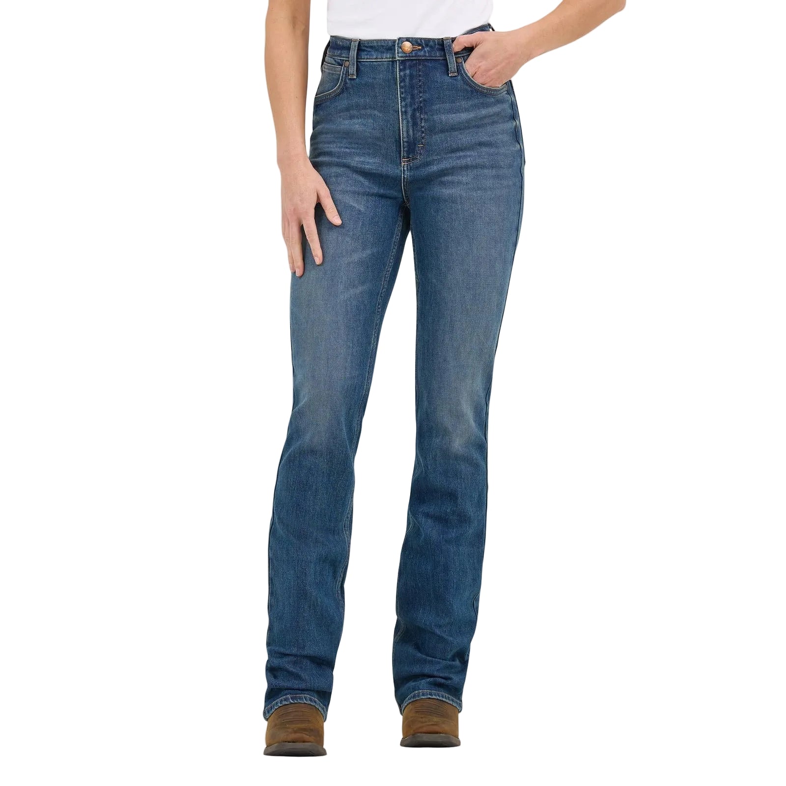 Wrangler Women's High Rise Skylar Relaxed Bootcut Wrangler Riding Jean - Lena - Irvine Tack & Western Wear