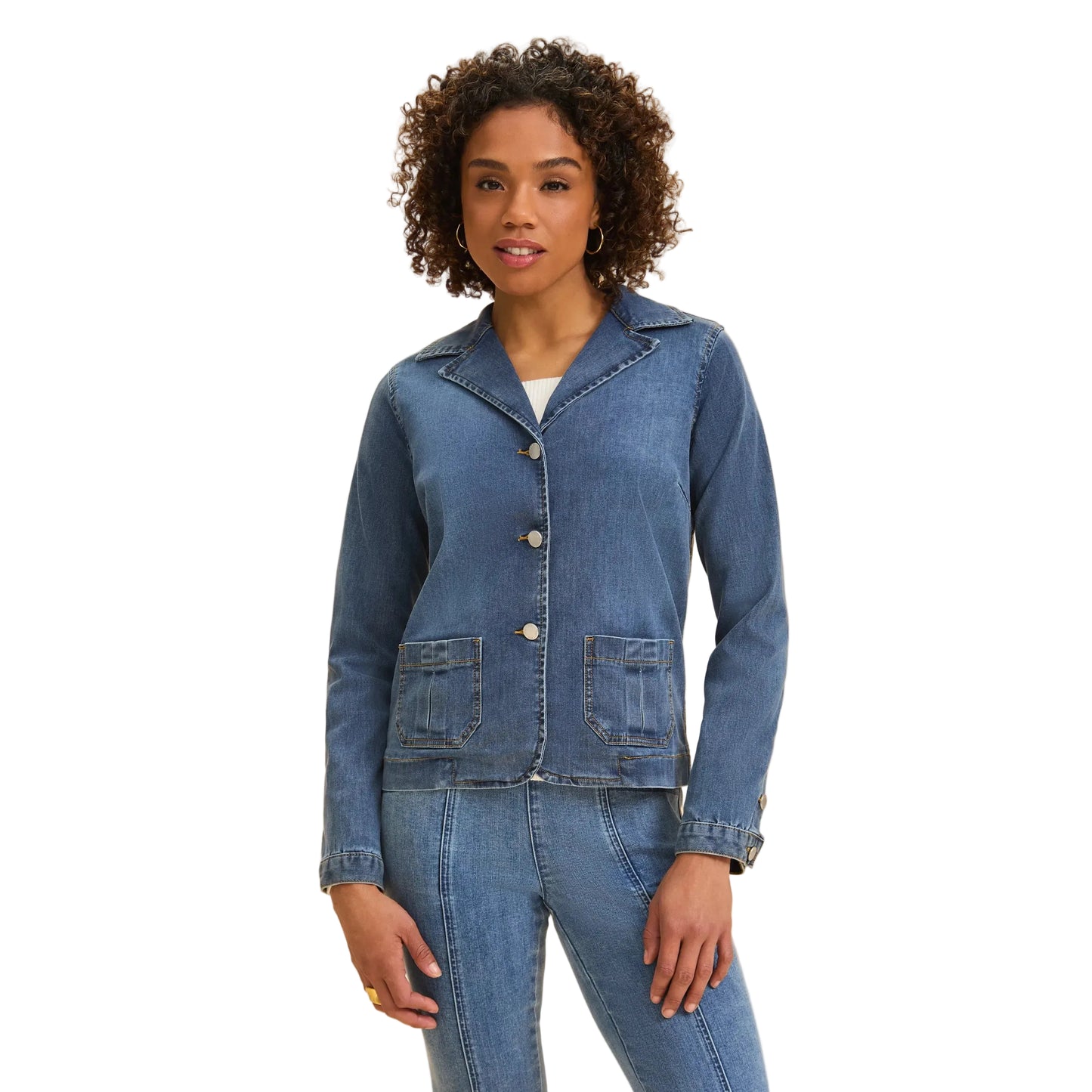 FDJ Women's Denim Blazer Jacket - Medium Wash - Irvine Tack & Western Wear