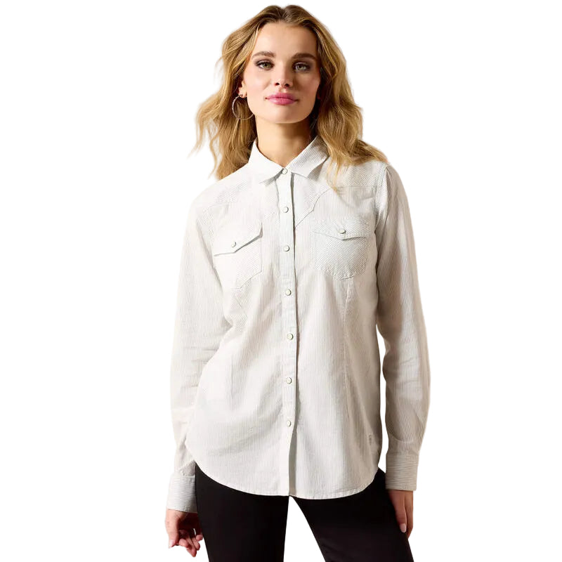 Ariat Women's Stella Western Long Sleeve Snap Shirt - Rope Stripe - Irvine Tack & Western Wear
