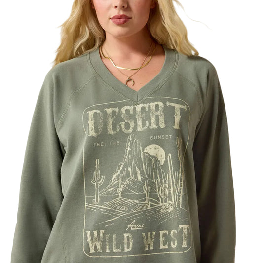 Ariat Women's Victoria Long Sleeve Sweatshirt - Sea Spray