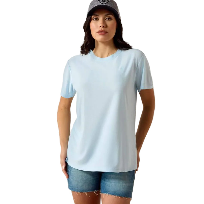 Ariat Women's Laguna Logo Short Sleeve Tee Shirt - Nantucket Breeze