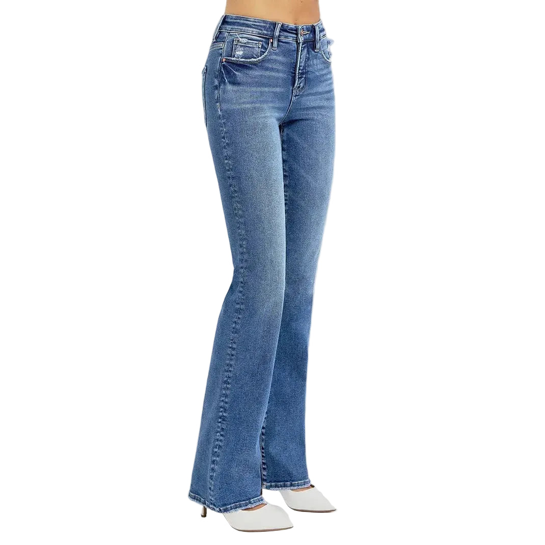 Risen Women's Tummy Control High Rise Straight Jeans - Dark - Irvine Tack & Western Wear