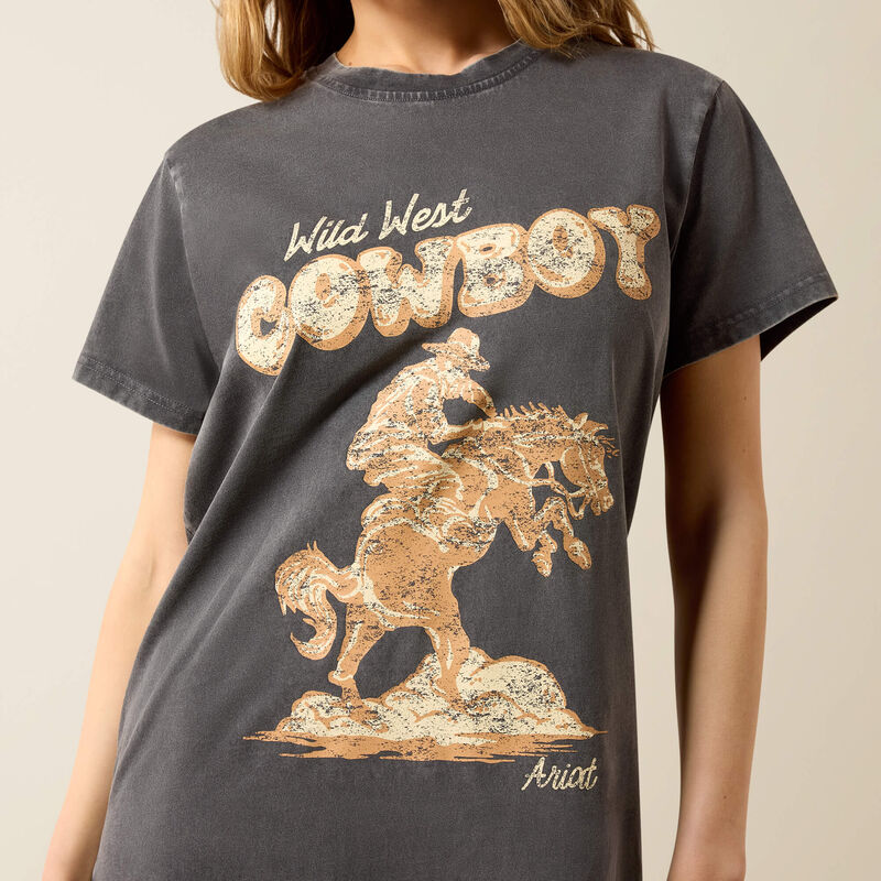 Ariat Women's Wild West Tee Dress - Charcoal Mineral Wash