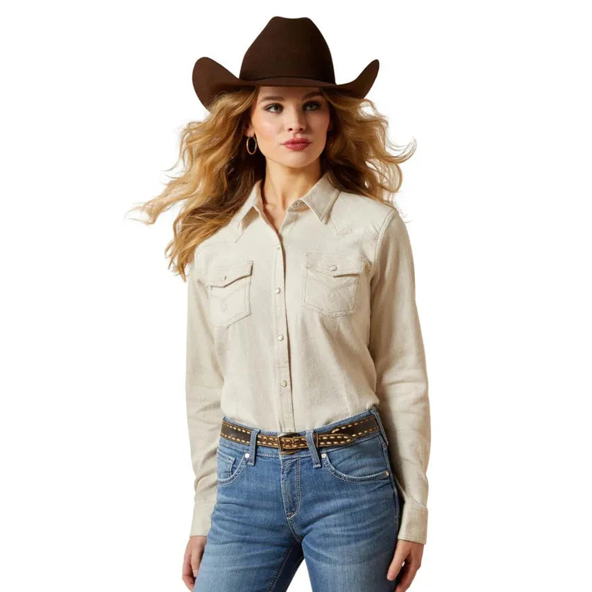 Ariat Women's Papyrus Long Sleeve Western Shirt - Papyrus