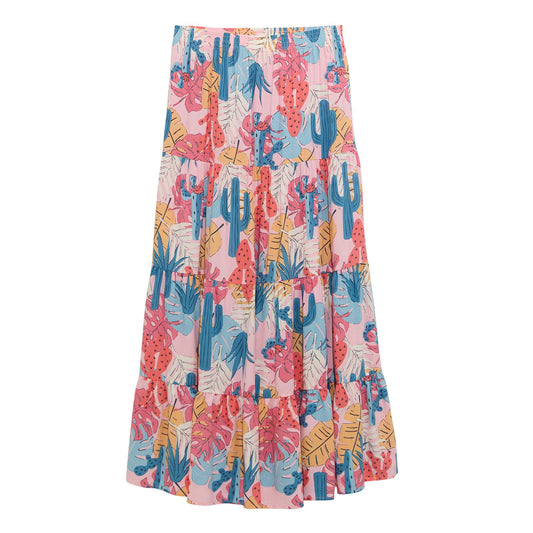 Wrangler Women's Retro Americana Maxi Dress Set Skirt  - Tropical Pink