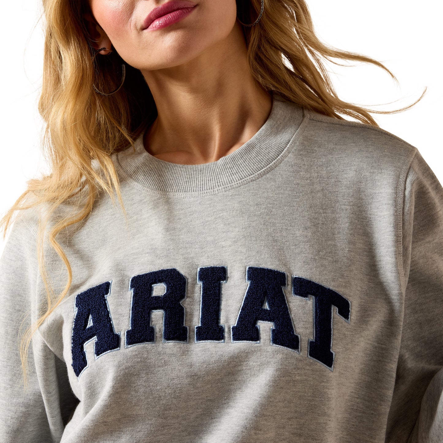 Ariat Women's Essential Crew Sweatshirt - Light Heather Grey - Irvine Tack & Western Wear
