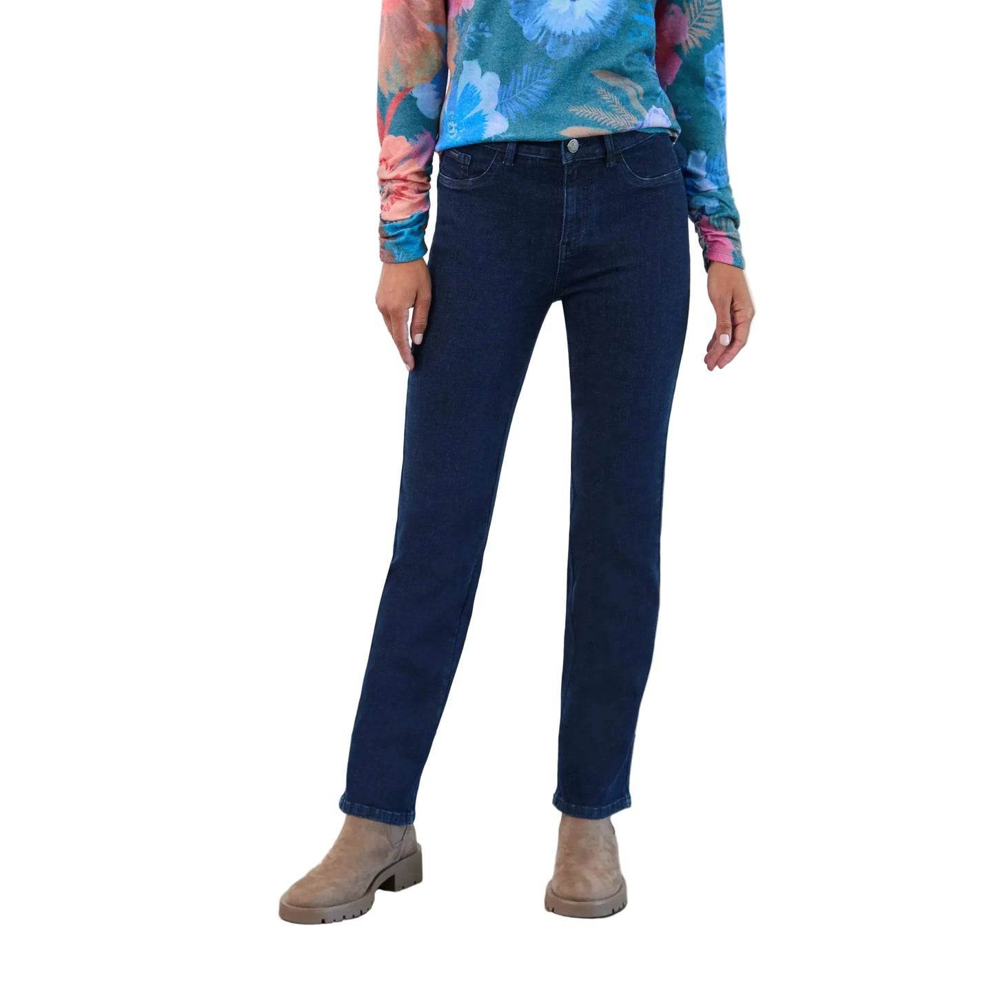 FDJ Women's Beyond Denim Olivia Straight Leg Jean - Dark Rinse - Irvine Tack & Western Wear