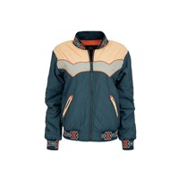 STS Ladies Salinas Bomber Jacket - Blue/Tan/Pastel Green