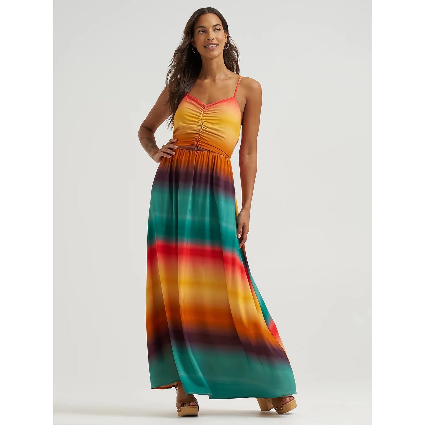 Wrangler Women's Retro Sunny Strappy Maxi Dress - Yellow