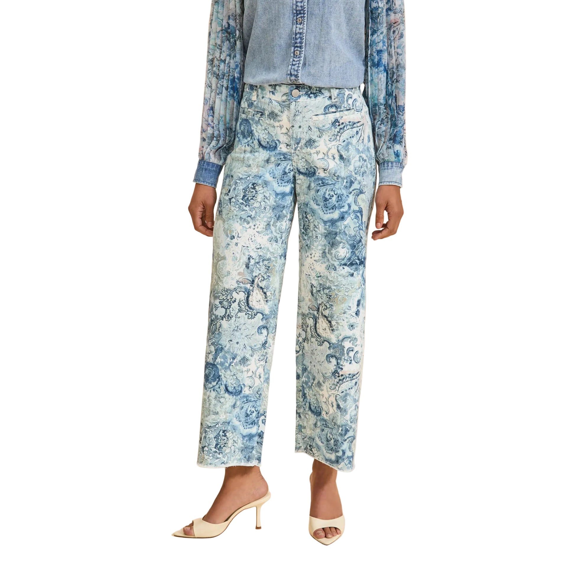 FDJ Women's Olivia Wide Ankle Denim - Neutral Narnia - Irvine Tack & Western Wear