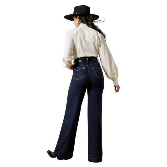 Ariat Women's Ultra High Rise Veronica Wide Leg Jean - Rinse
