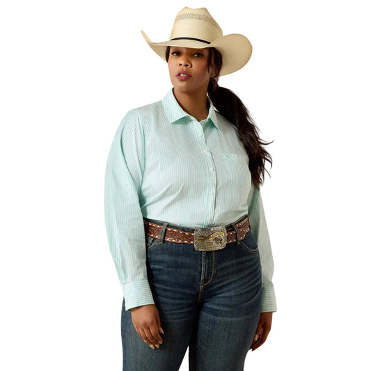Ariat Women's Kirby Long Sleeve Shirt - Holiday Stripe - Irvine Tack & Western Wear