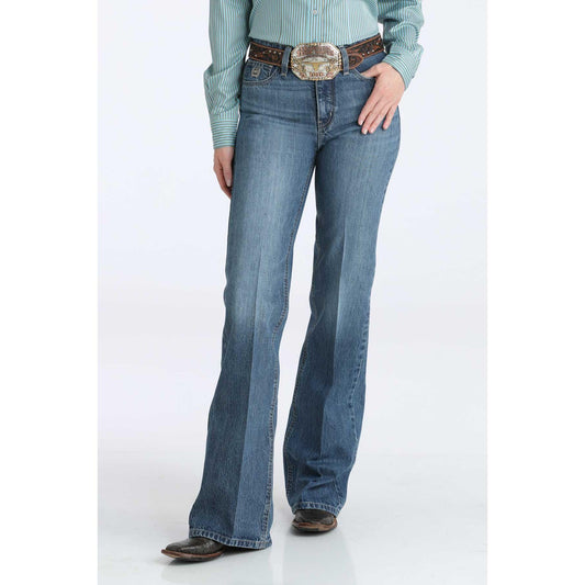 Cinch Women's Tatum High Rinse Trouser Jeans - Medium Wash