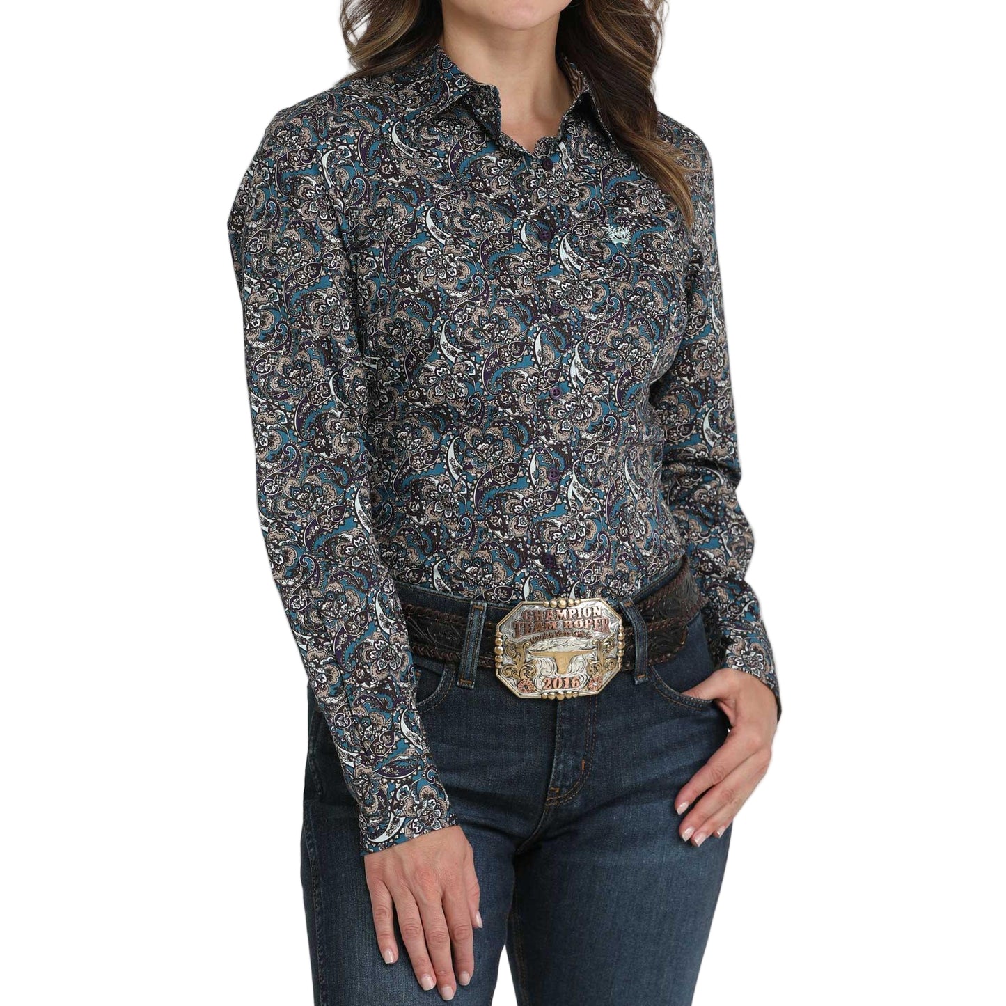 Cinch Women's Long Sleeve Print Western Shirt - Multi