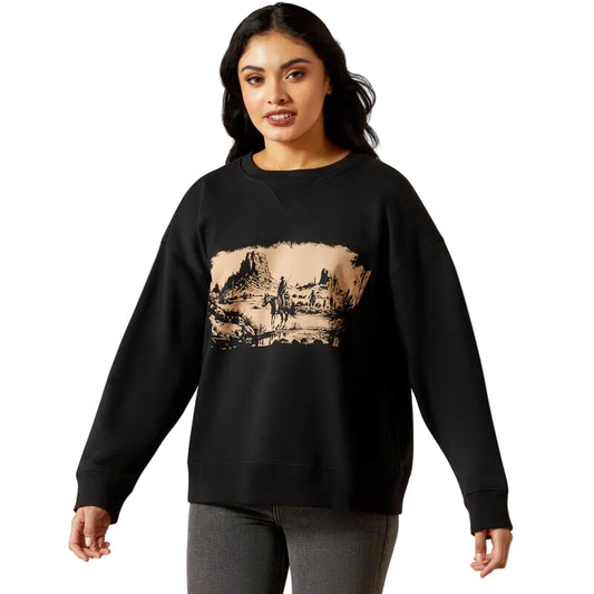 Ariat Women's Outlaw Oversized Sweatshirt - Black - Irvine Tack & Western Wear