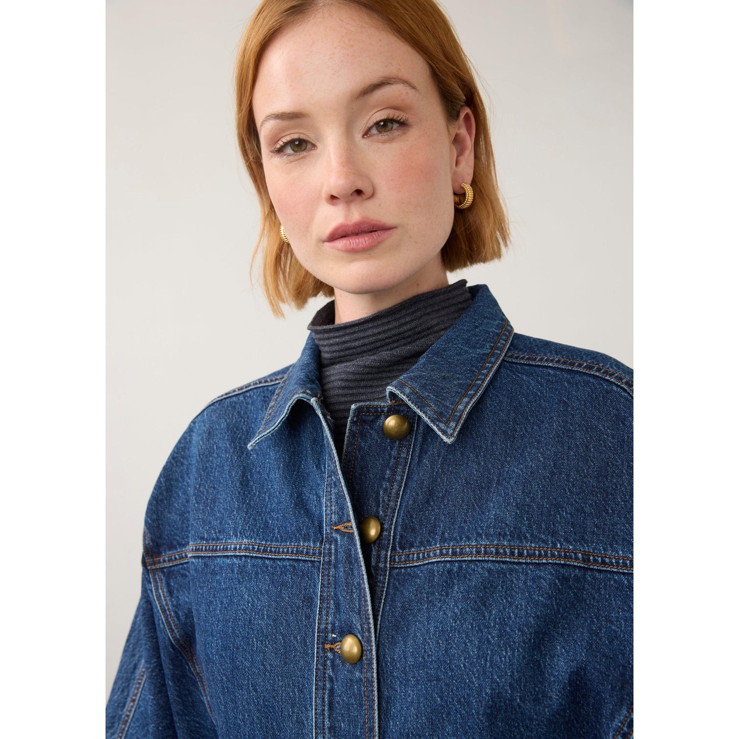 FDJ Kimono Sleeve Denim Jacket - Dark Wash