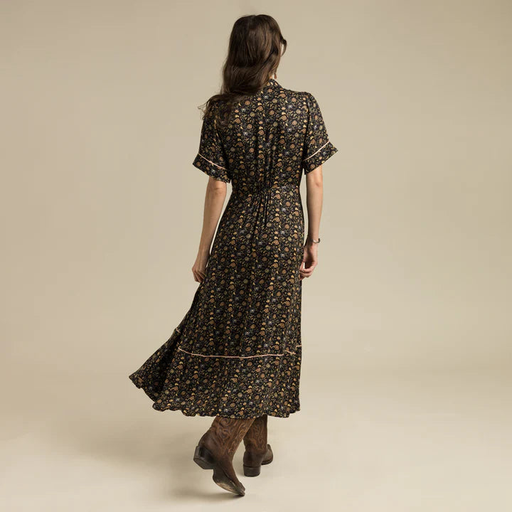 Sendero Women's La Dahlia Dress - Black Floral - Irvine Tack & Western Wear