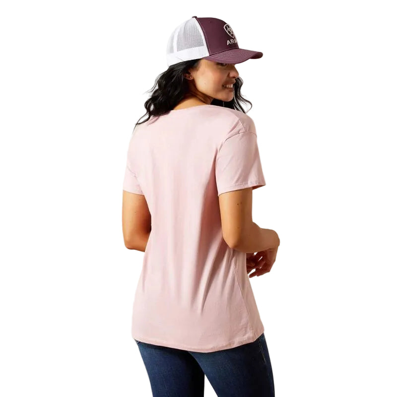 Ariat Women's Ariat Spur Script Short Sleeve Tee Shirt - Dusty Pink