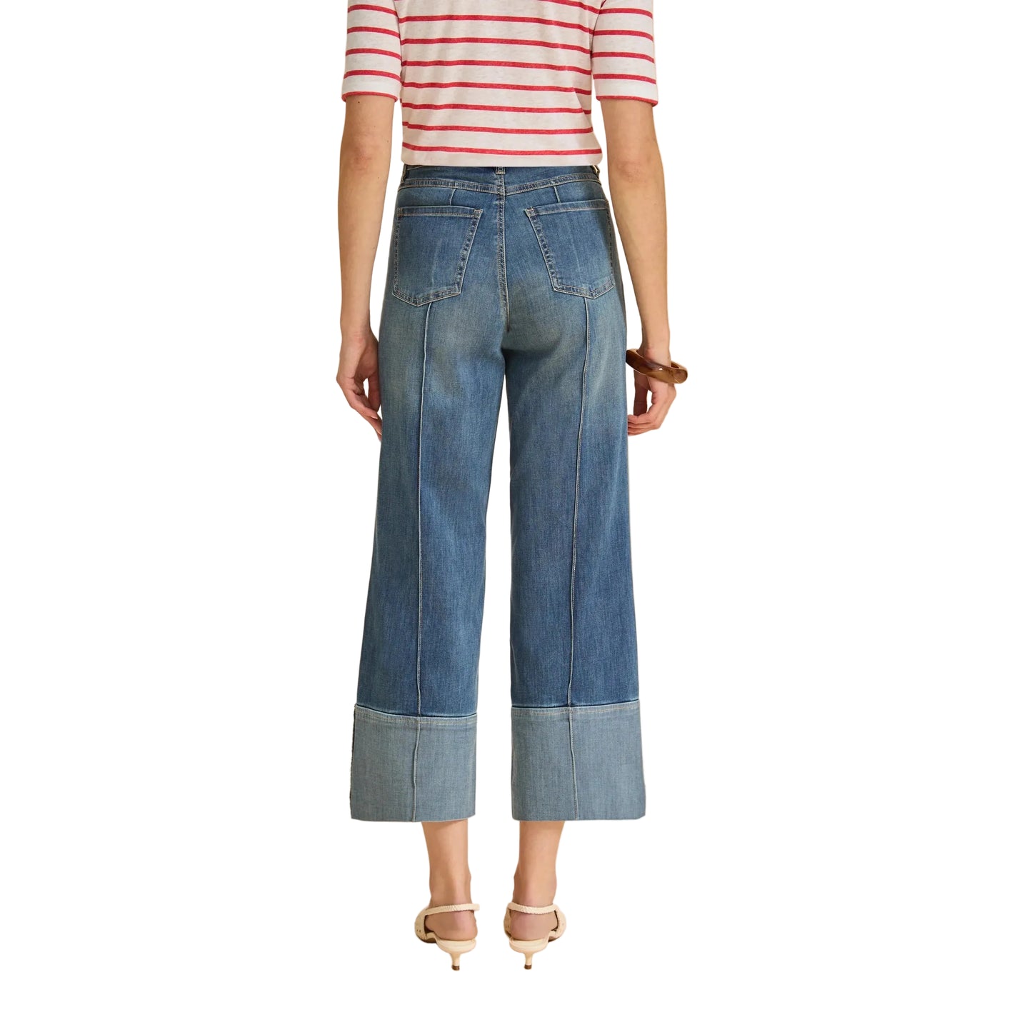 FDJ Women's Olivia Wide Cuffed Ankle Denim - Medium Wash - Irvine Tack & Western Wear