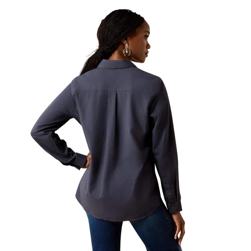 Ariat Women's Billie Jean Long Sleeve Shirt - Ombre Blue Dobby