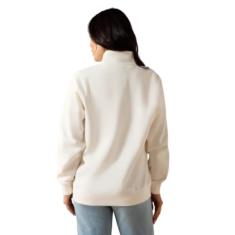 Ariat Women's Traveler 1/2 Zip Long Sleeve Sweatshirt - Sea Salt - Irvine Tack & Western Wear