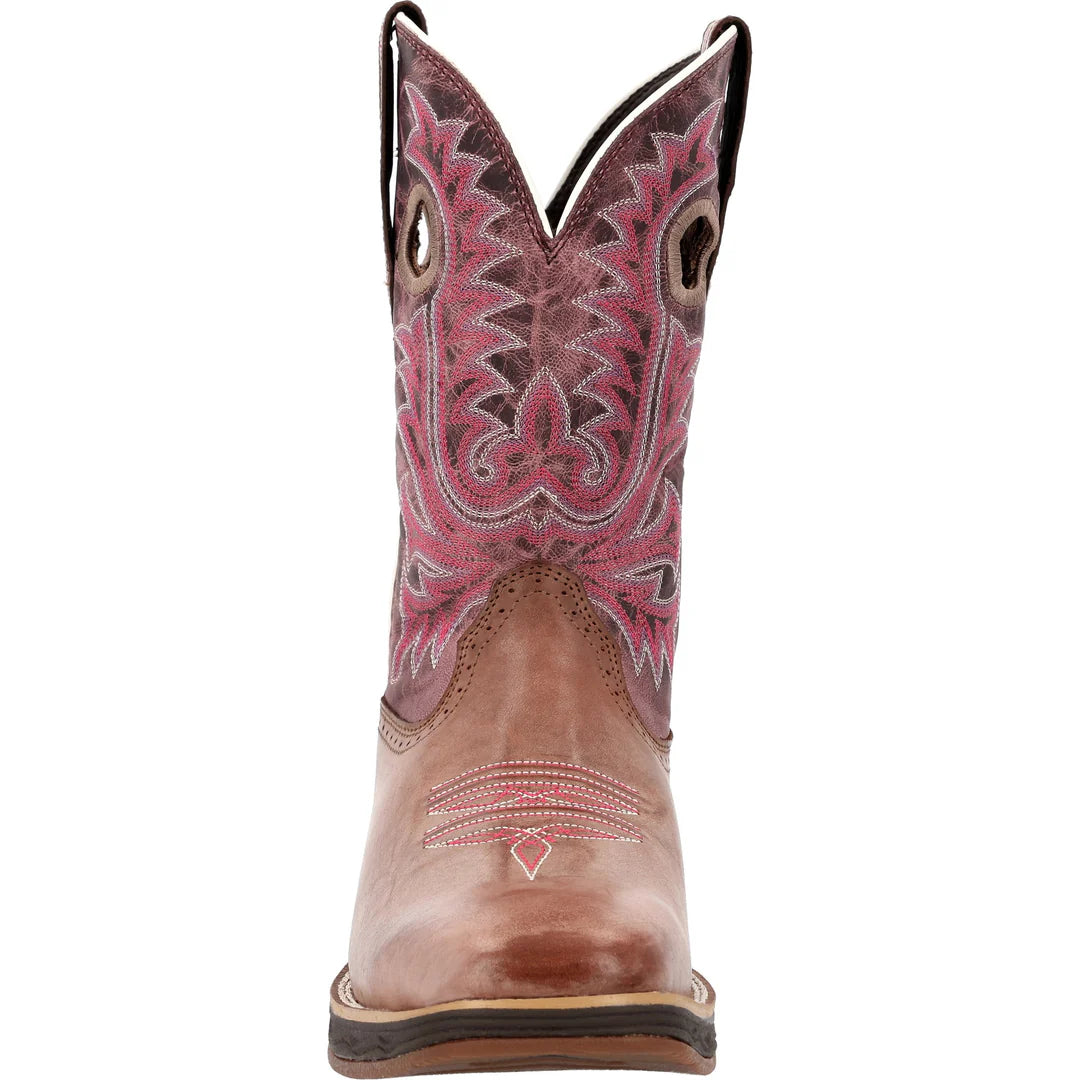 Durango Women's Rebel Ultra Lite Western Boot - Burnished Chestnut/Rose