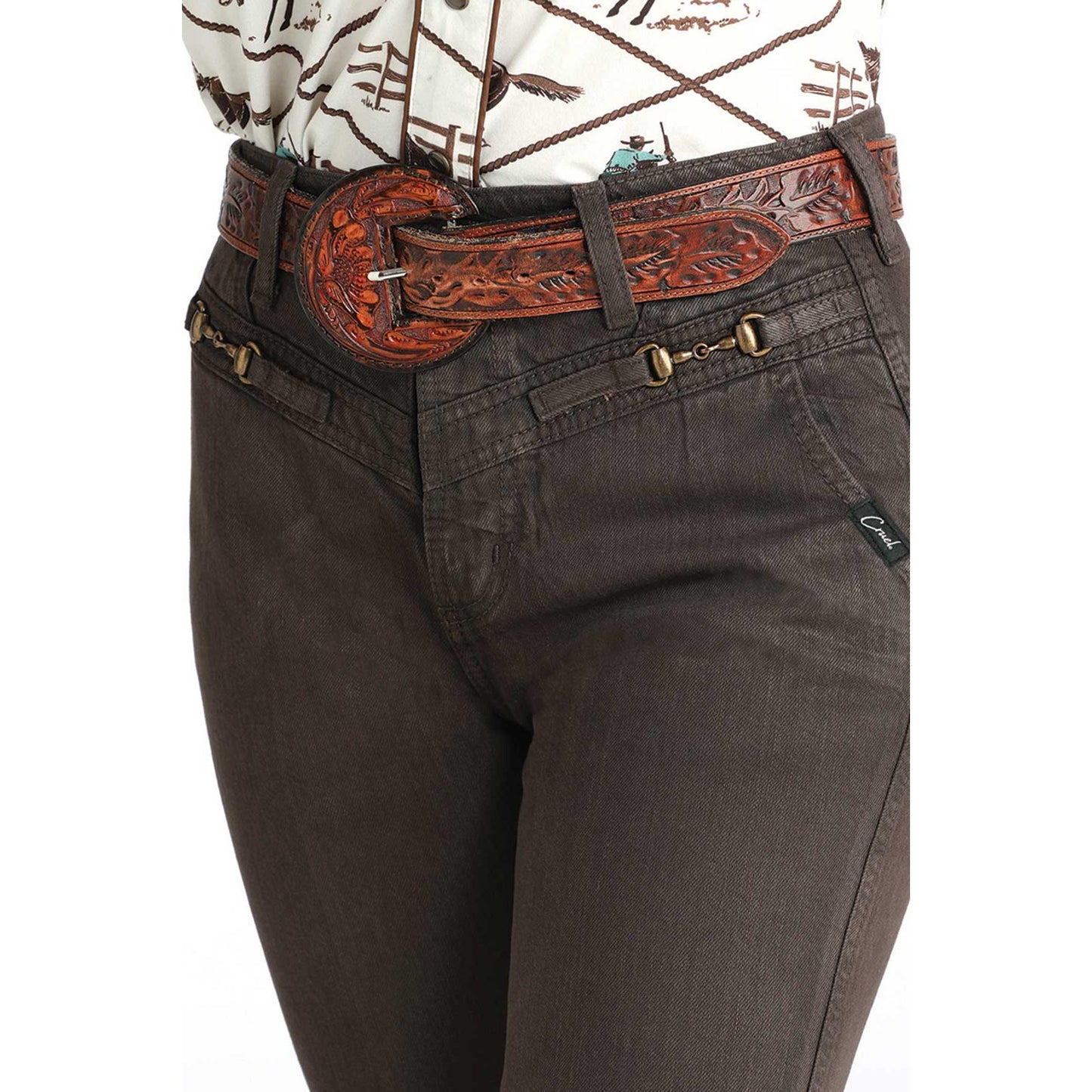 Cruel Girl Women's Quinn Tapered Jeans - Brown