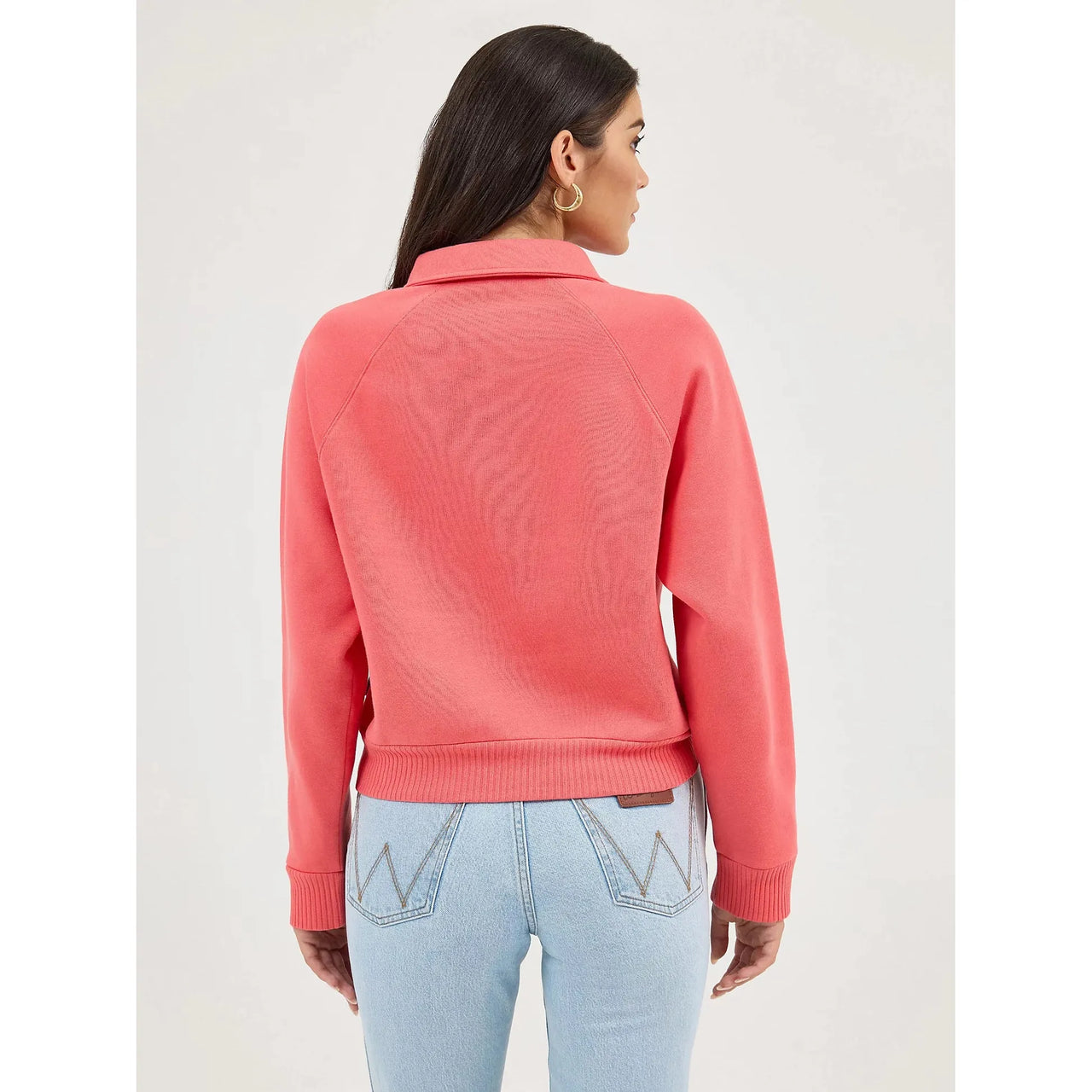 Wrangler Women's Retro Half Snap Collared Pullover - Pink
