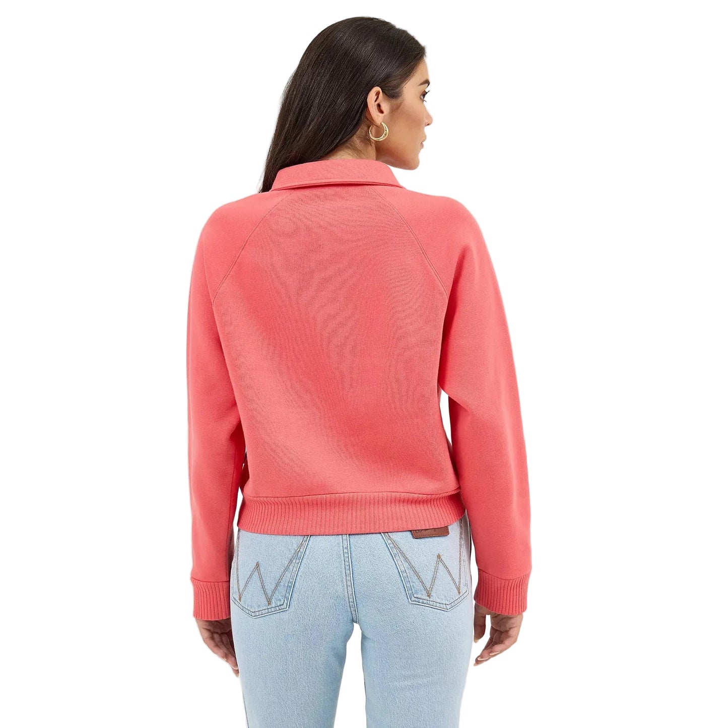Wrangler Women's Retro Half Snap Collared Pullover - Pink
